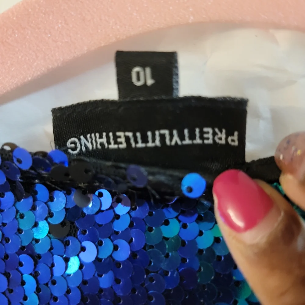 Anisha Green Premium Embellished Sequin shirt dress - Picture 6 of 15